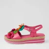 Abela Fuchsia Multi Leather Espadrilles