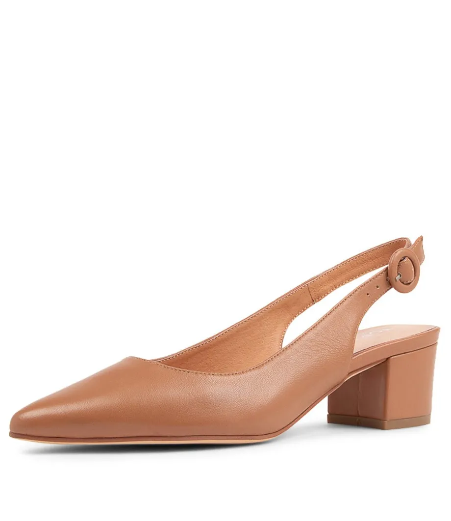 Abigale Tan Leather Heels
