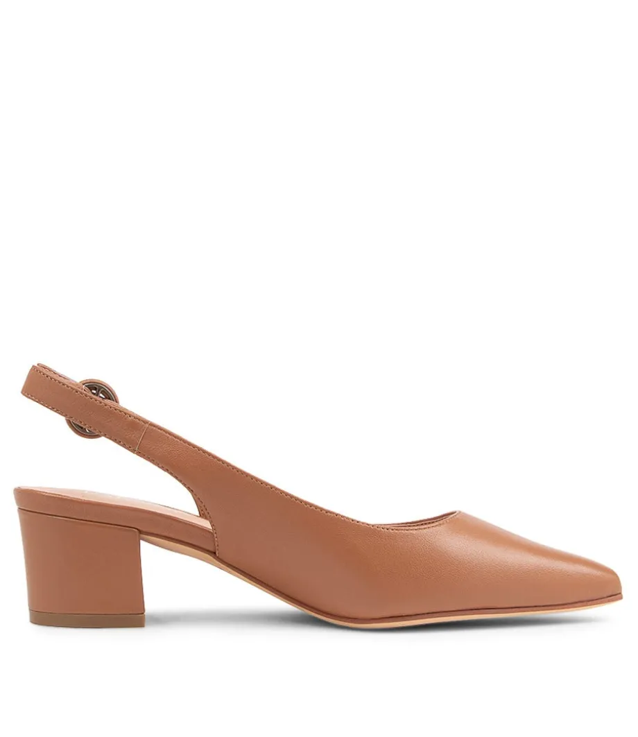 Abigale Tan Leather Heels