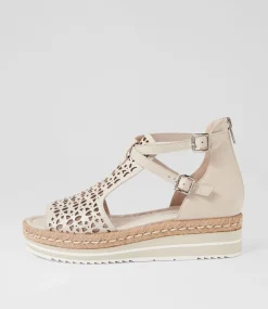 Accra Almond Leather Espadrilles