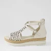 Accra Ivory Leather Espadrilles