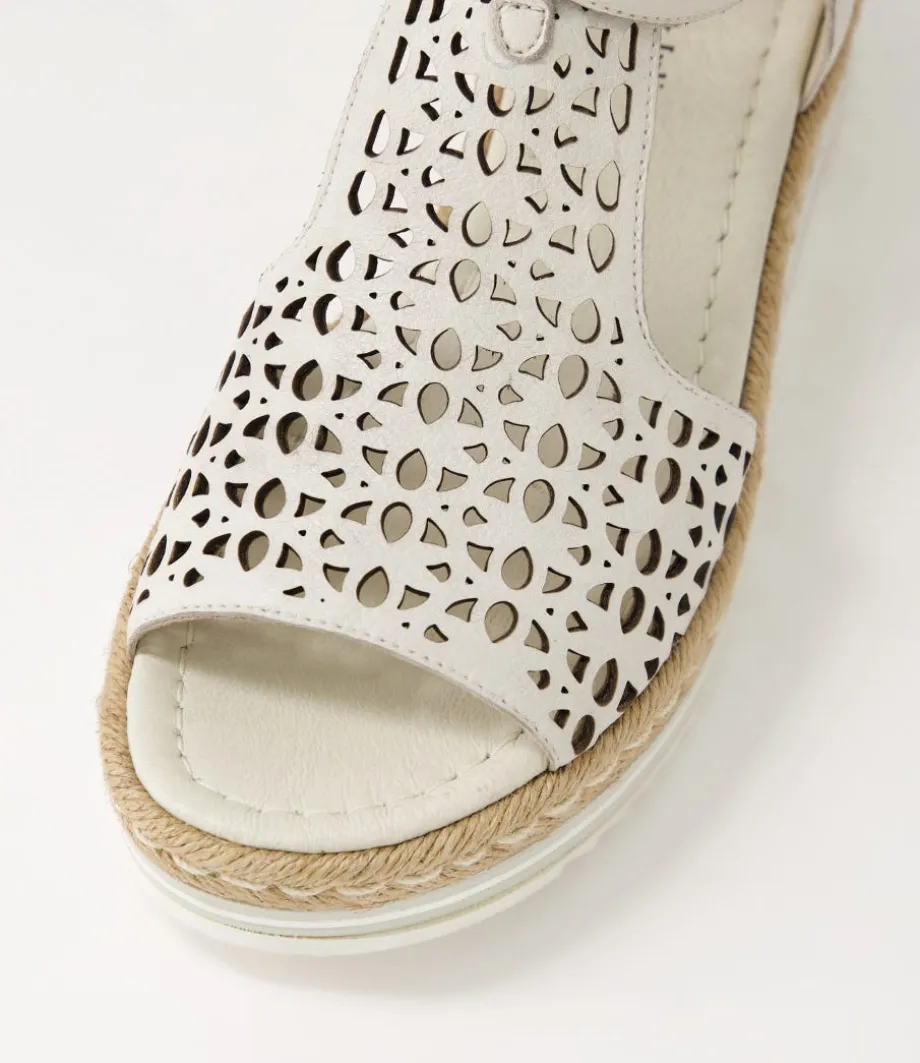 Accra Ivory Leather Espadrilles