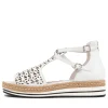 Accra Lrg White Leather Espadrilles