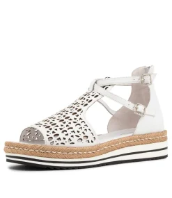 Accra Lrg White Leather Espadrilles