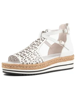 Accra White Leather Espadrilles