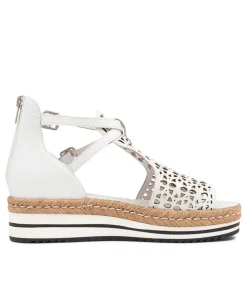 Accra White Leather Espadrilles