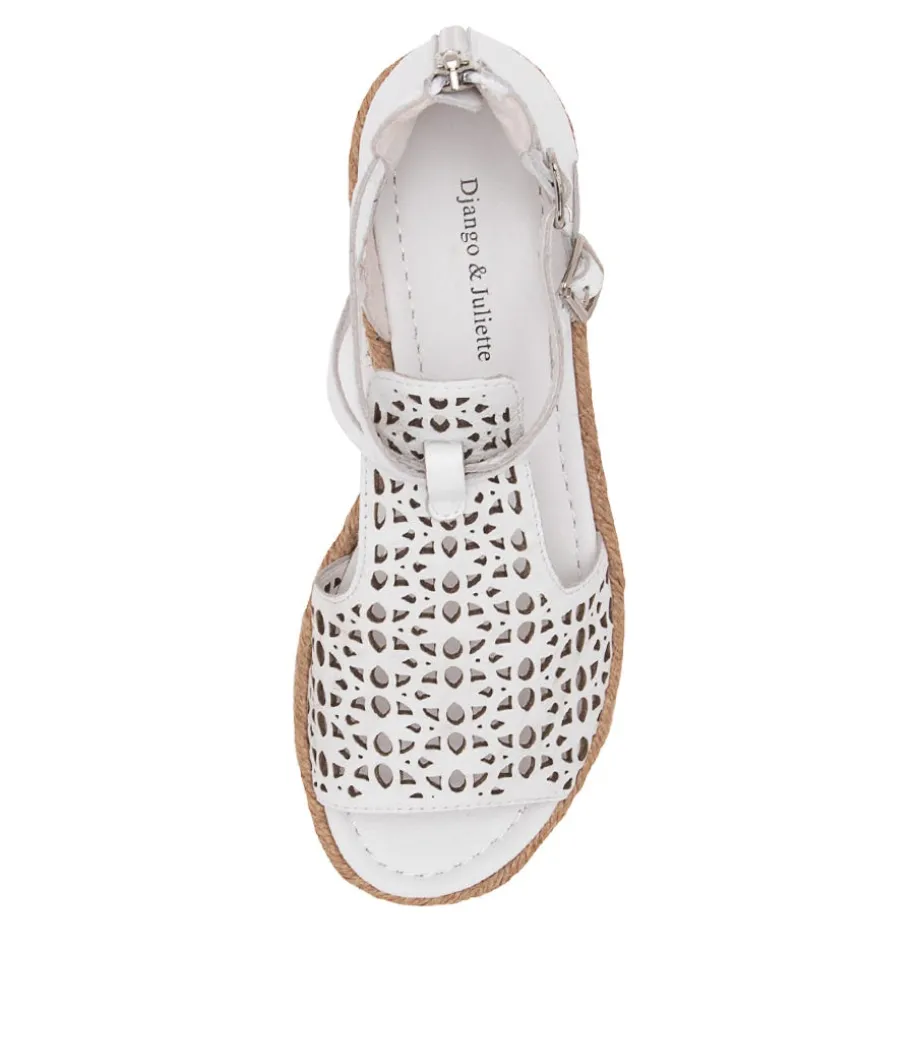 Accra White Leather Espadrilles