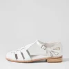 Acely White Leather Flat Shoes