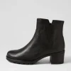 Ada Schwarz Leather Chelsea Boots