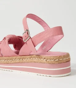 Adah Lrg Pretty Pink Leather Espadrilles