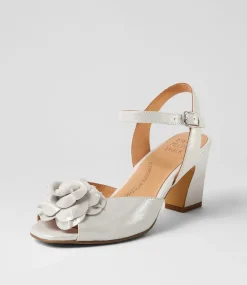 Aggie W Silver Shimmers Leather Sandals