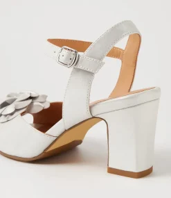 Aggie W Silver Shimmers Leather Sandals