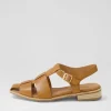 Agotary Tan Leather Flat Shoes