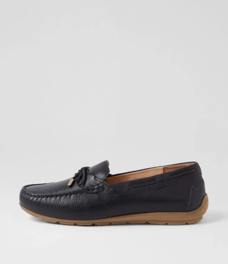 Alabama Sport 12 Navy Leather Flat Shoes