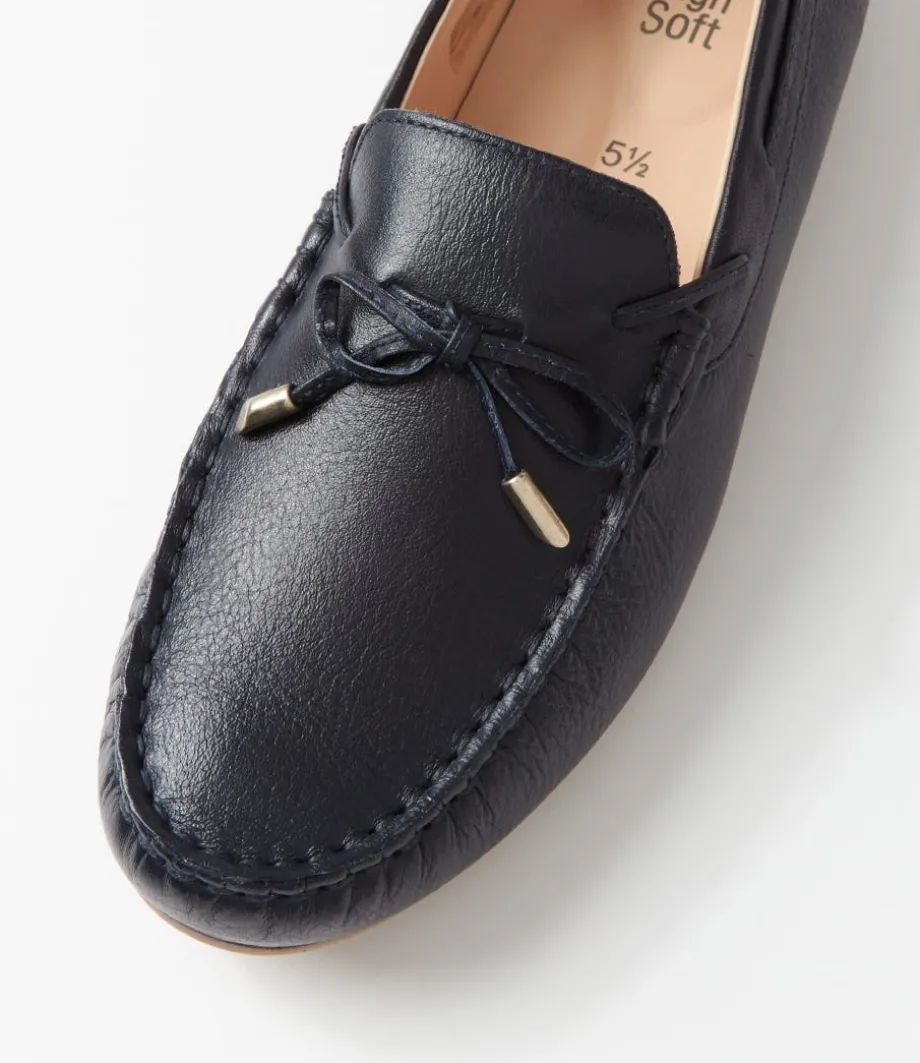 Alabama Sport 12 Navy Leather Flat Shoes