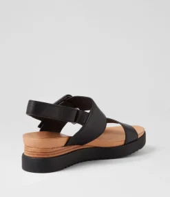 Albany Black Leather Sandals