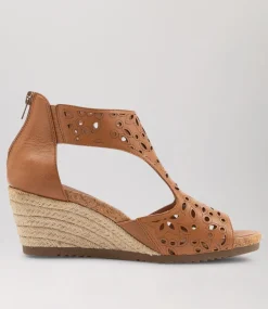 Albert Dark Tan Leather Espadrilles