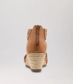 Albert Dark Tan Leather Espadrilles