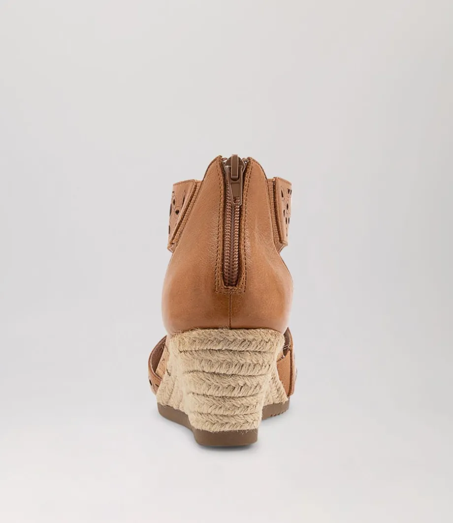 Albert Dark Tan Leather Espadrilles