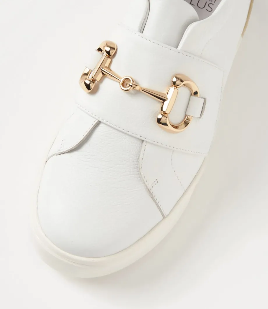 Aldwin W White Leather Sneakers