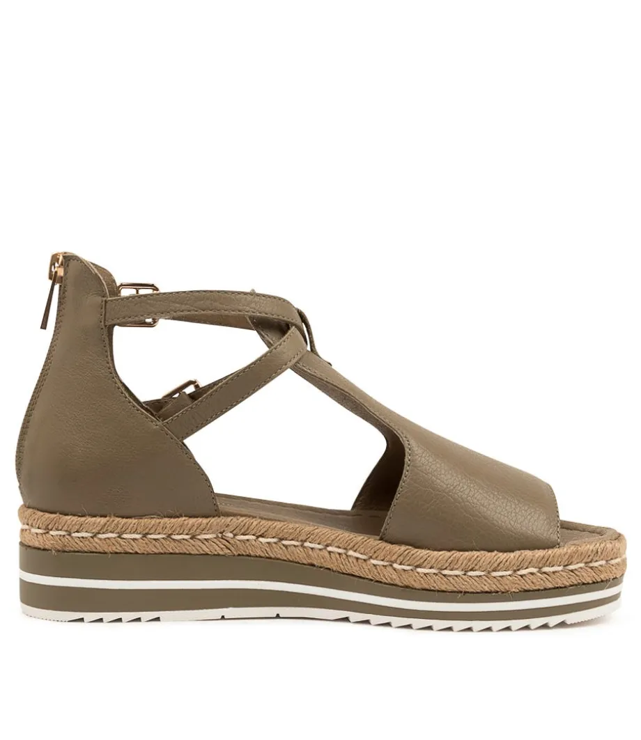 Alexys Dk Khaki Leather