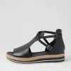 Alexys Lrg Navy Leather Espadrilles