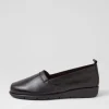 Aliner Black Leather Loafers