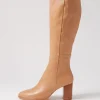 Allouta Cappuccino Leather Knee High Boots