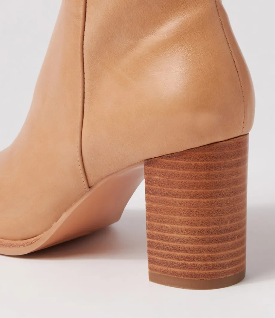 Allouta Cappuccino Leather Knee High Boots