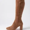 Allouta Light Choc Suede Knee High Boots