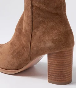 Allouta Light Choc Suede Knee High Boots