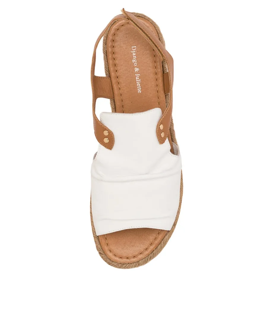 Alora Lrg White-Dk Tan