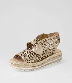 Altona Champagne Rope Leather Espadrilles