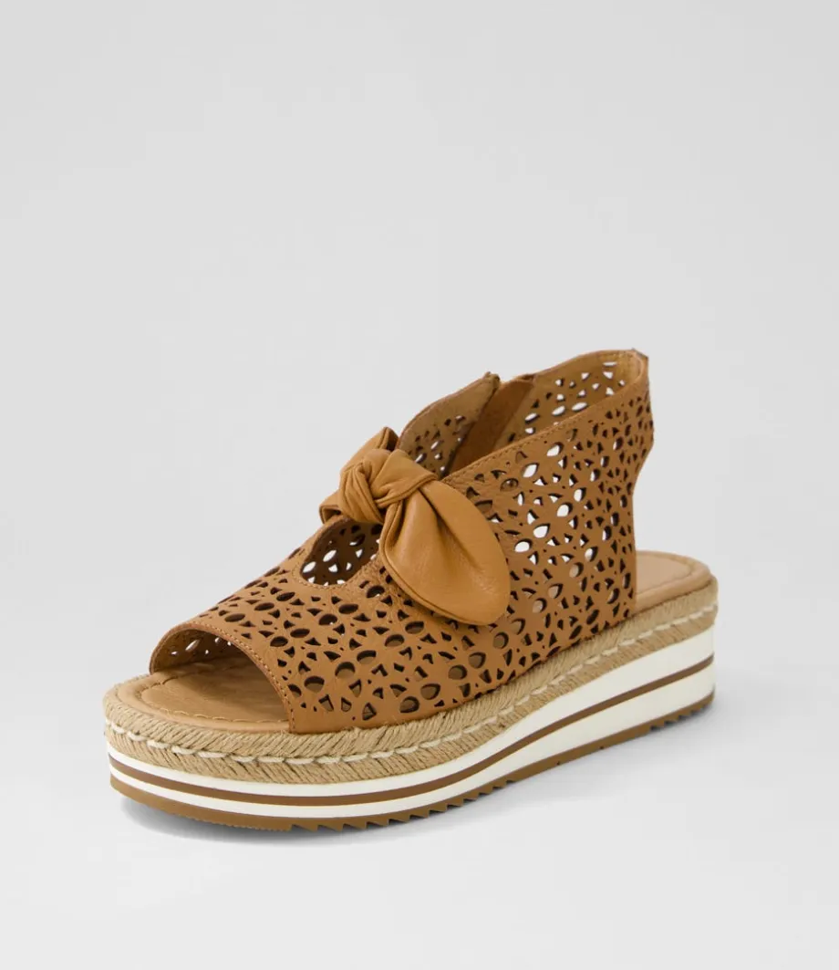 Altona Dark Tan Leather Espadrilles