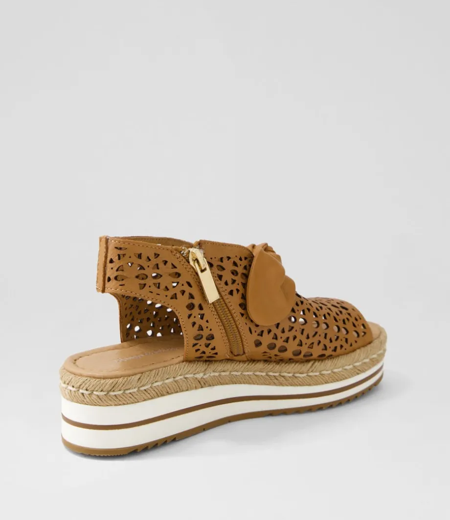 Altona Dark Tan Leather Espadrilles
