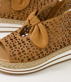 Altona Dark Tan Leather Espadrilles