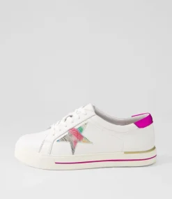 Alysia W White Multi Dot Sneakers