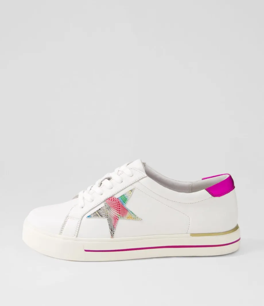 Alysia W White Multi Dot Sneakers