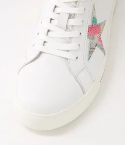 Alysia W White Multi Dot Sneakers