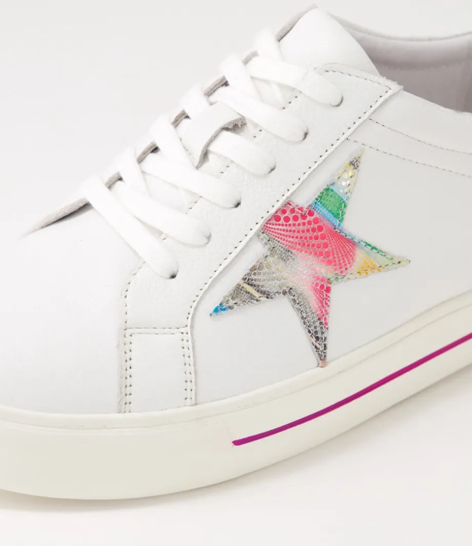 Alysia W White Multi Dot Sneakers