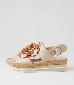 Amare Almond Natural Multi Leather Espadrilles