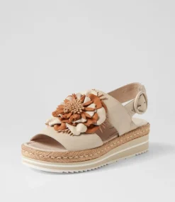Amare Almond Natural Multi Leather Espadrilles