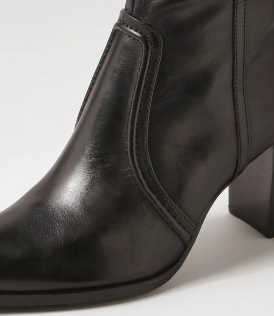 Ammies Black Leather Knee High Boots
