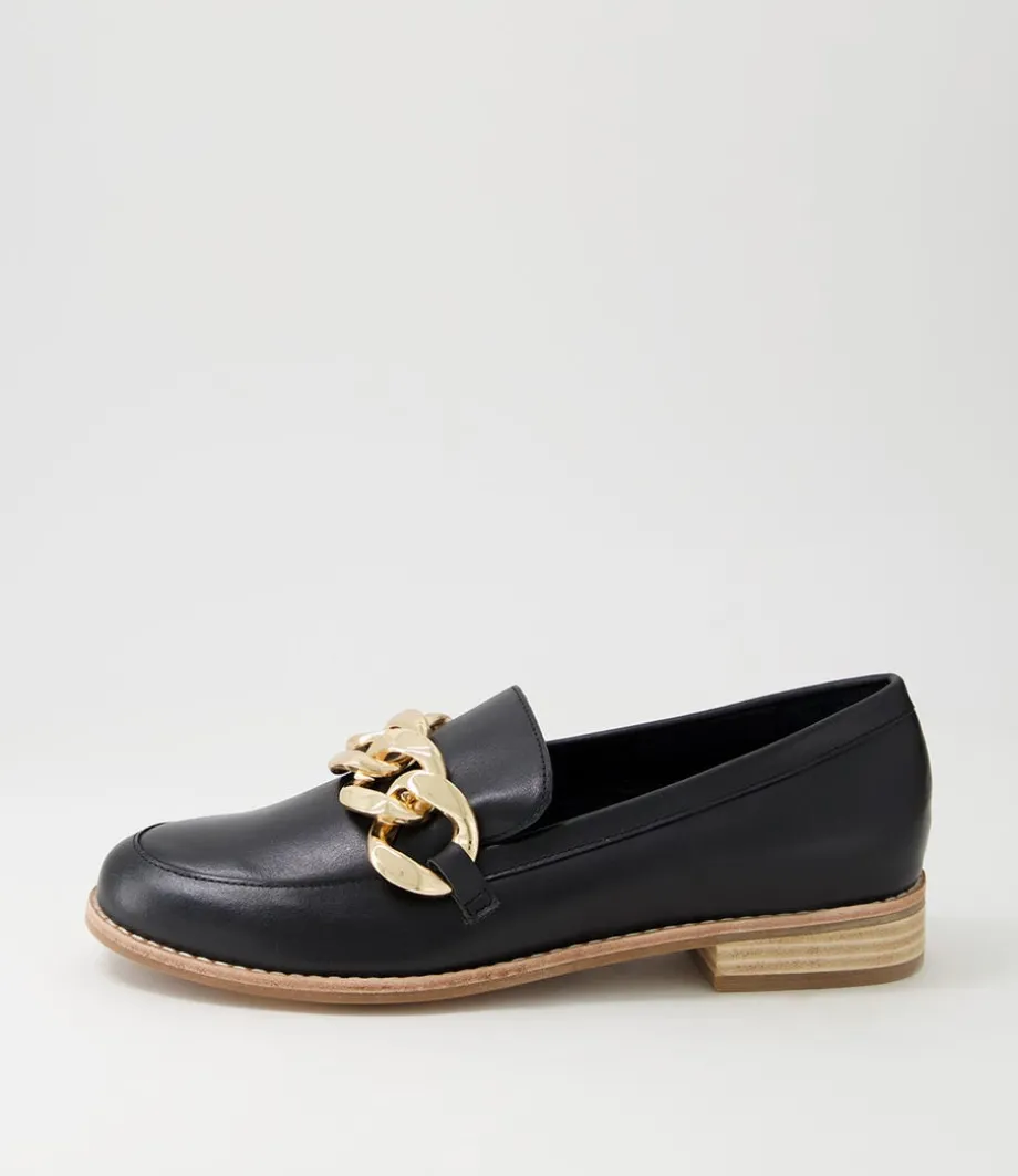 Ampard Black Leather Loafers