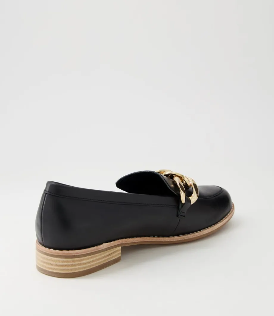 Ampard Black Leather Loafers