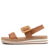 Antons Dark Tan Leather Espadrilles