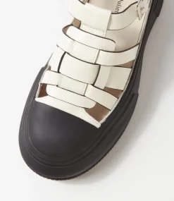 Askery Off White Black Patent Leather Sneakers