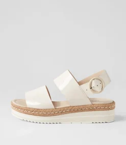 Atha Ivory Patent Leather Sandals