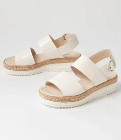 Atha Ivory Patent Leather Sandals