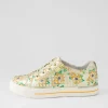 Audry W Orange Cut Pale Gold Leather Sneakers